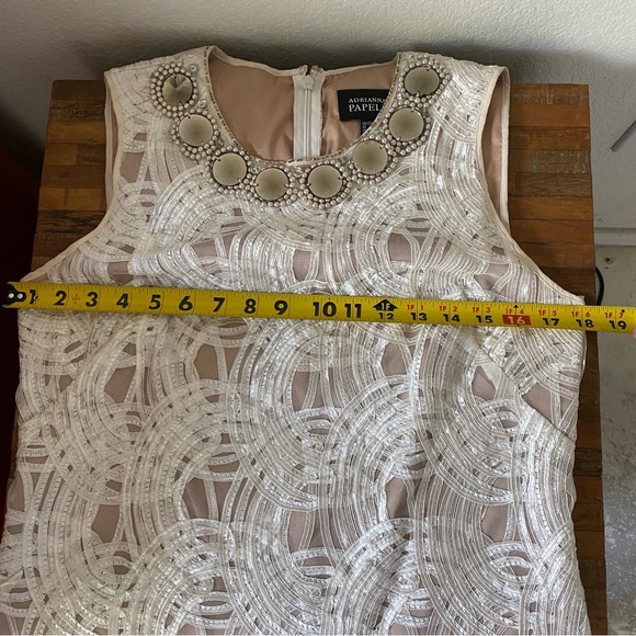 ADRIANNA PAPELL LACE SHIFT DRESS - Picture 8 of 12